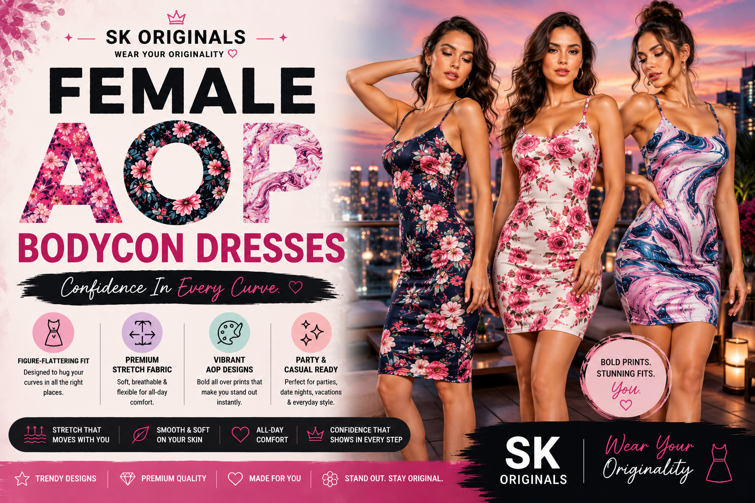 Bodycon Dress For Women Collection by SK Originals