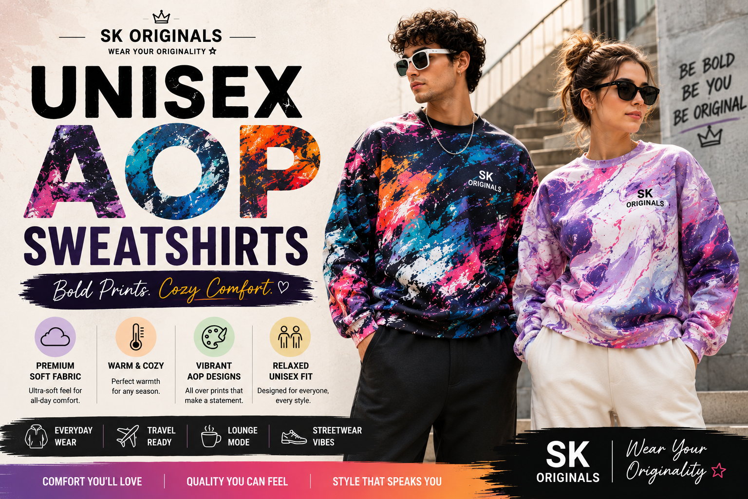AOP Unisex Sweatshirt Collection by SK Originals
