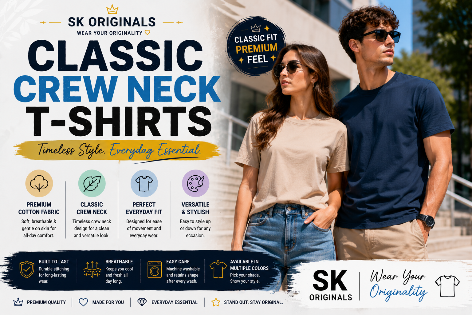 Classic Crew Neck T-Shirts