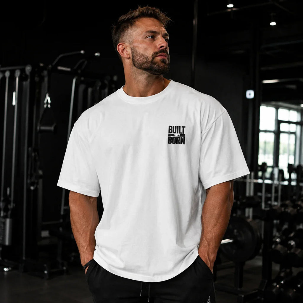 Built Not Born Oversized Tee | Gym Motivation Streetwear - SK Originals