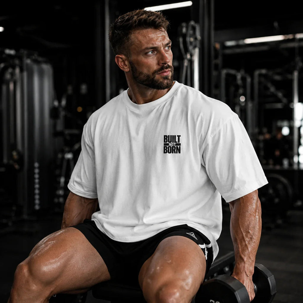 Built Not Born Oversized Tee | Gym Motivation Streetwear - SK Originals