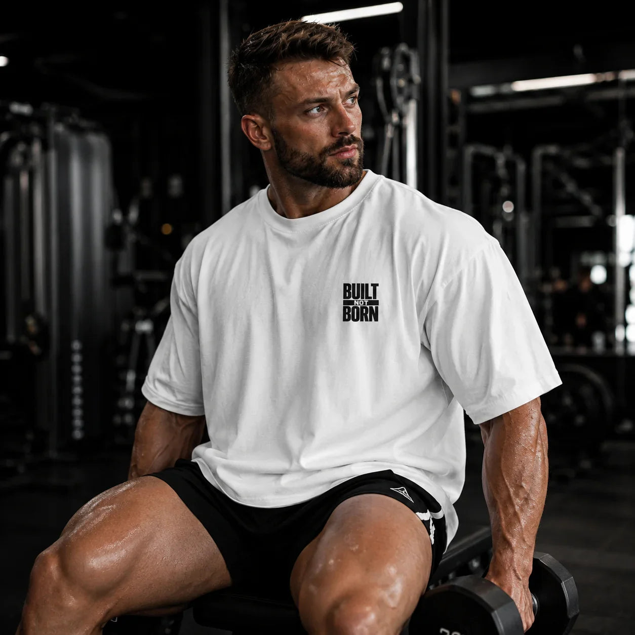 Built Not Born Oversized Tee | Gym Motivation Streetwear - SK Originals