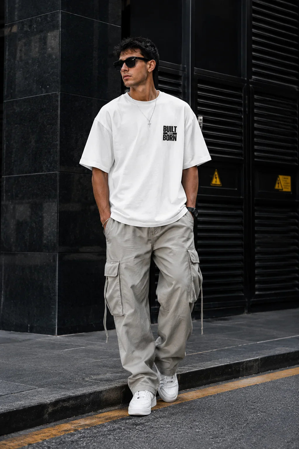 Built Not Born Oversized Tee | Gym Motivation Streetwear - SK Originals