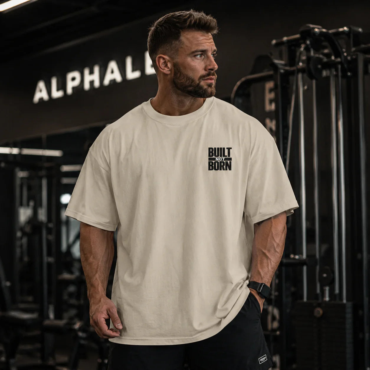 Built Not Born Oversized Tee | Gym Motivation Streetwear - SK Originals