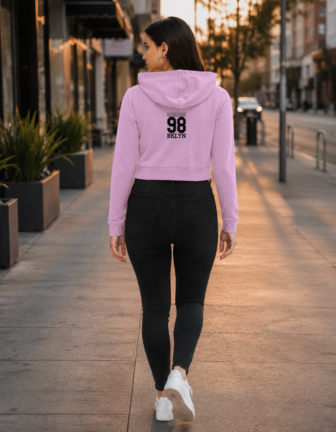 SK Originals Women's Cropped Hoodie | Premium Cotton Blend Casual Crop Hoodie for Women