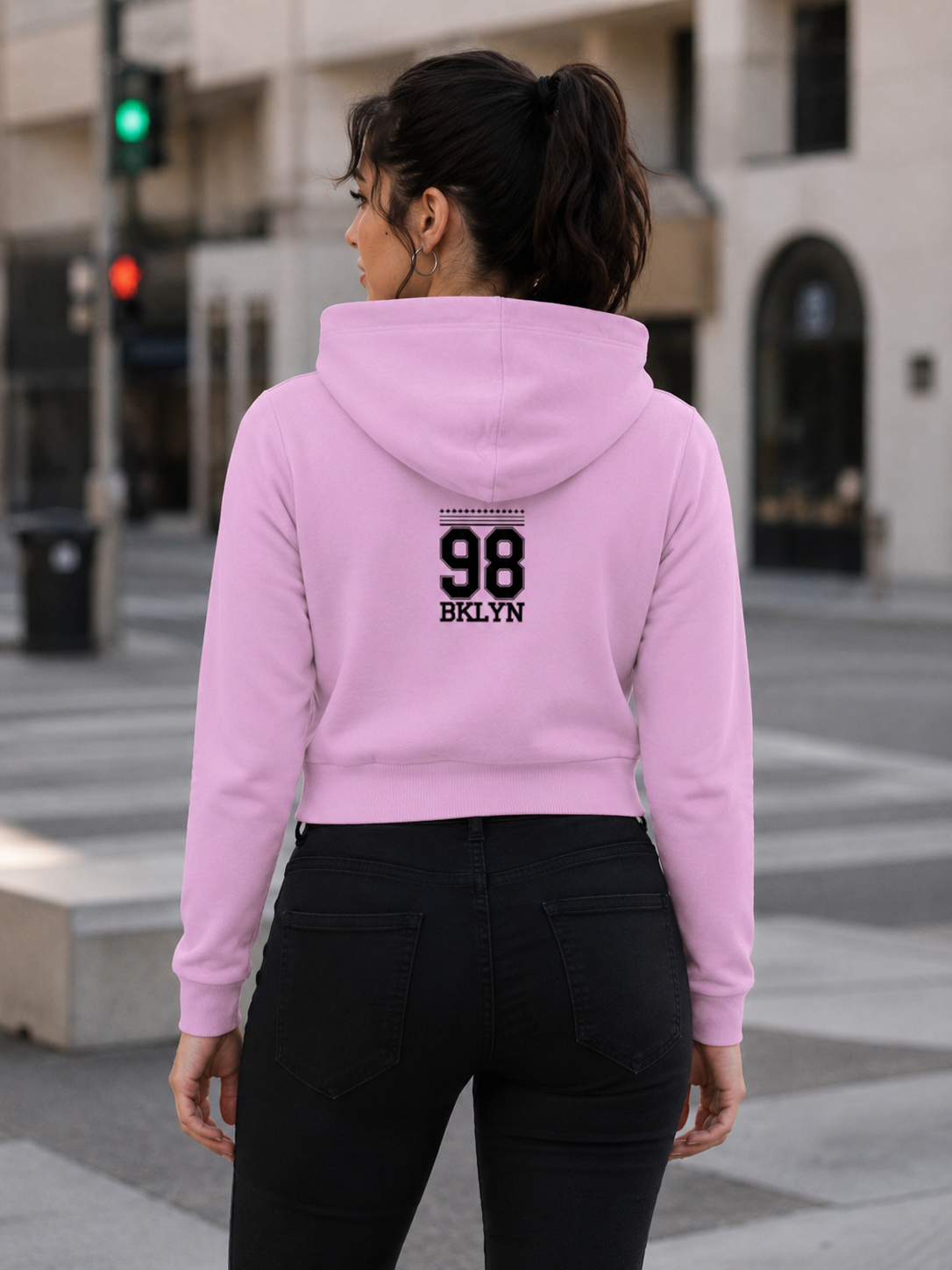SK Originals Women's Cropped Hoodie | Premium Cotton Blend Casual Crop Hoodie for Women
