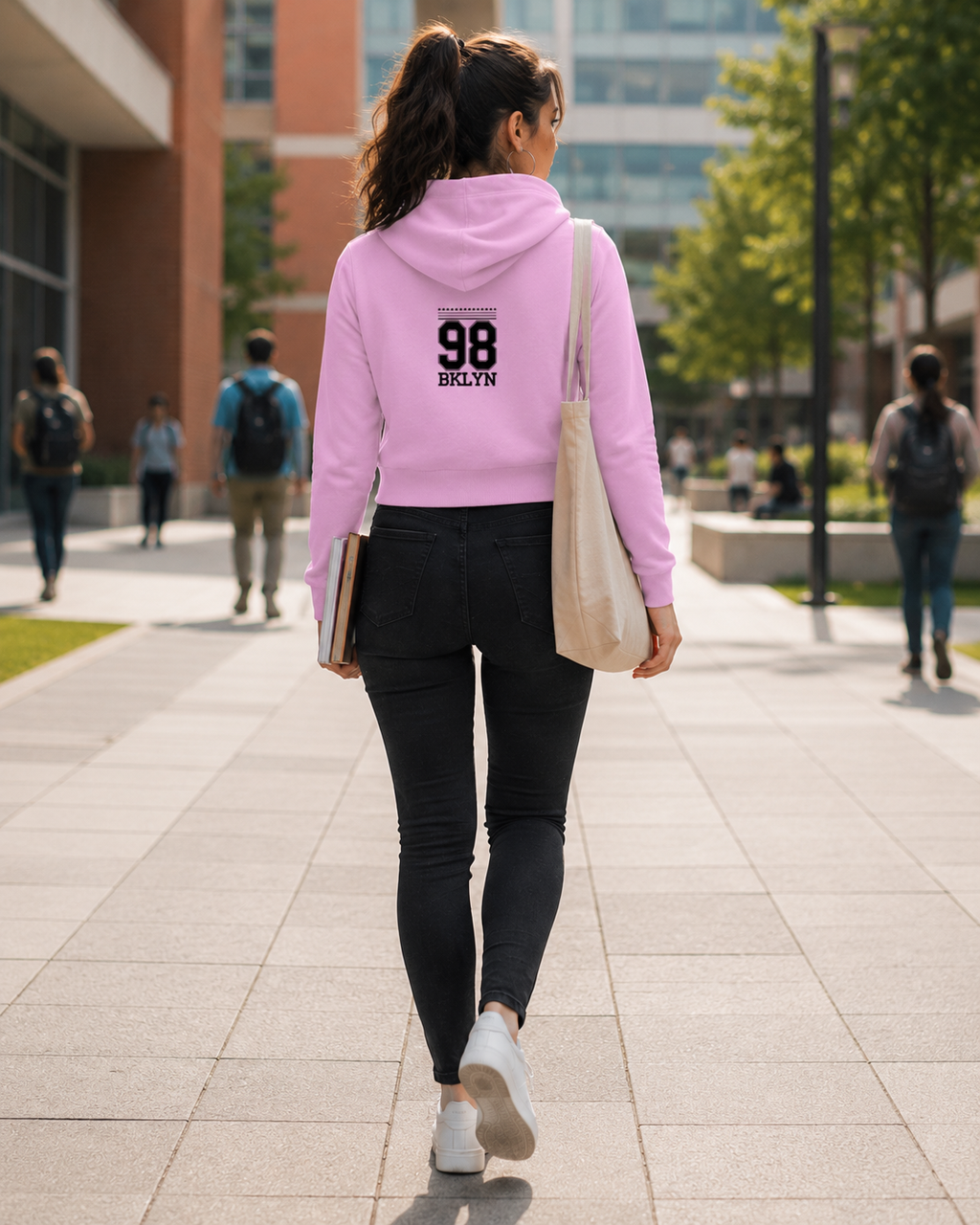 SK Originals Women's Cropped Hoodie | Premium Cotton Blend Casual Crop Hoodie for Women