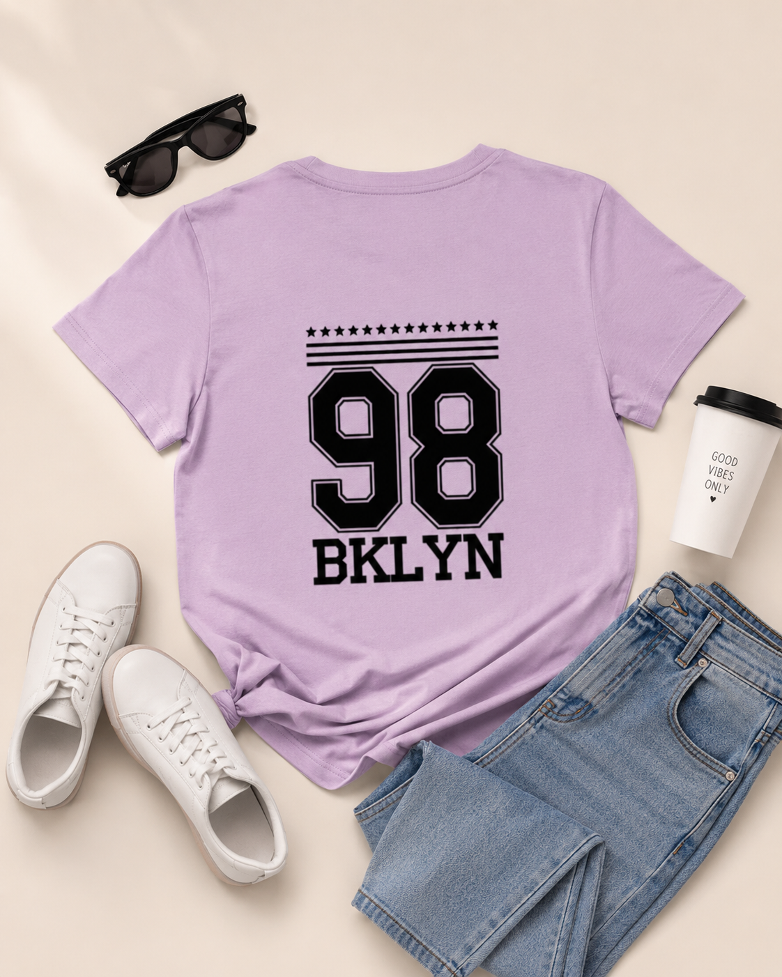 SK Originals Women's Classic 98 BKLYN Graphic T-Shirt | Premium Casual Streetwear Tee