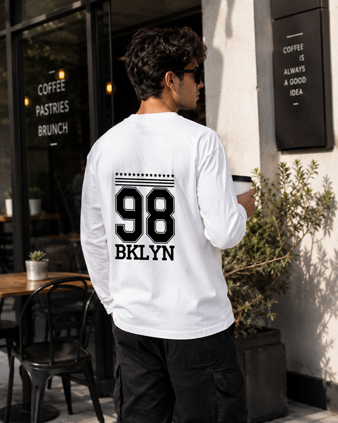 SK Originals 98 BKLYN Men's Full Sleeve T-Shirt | Premium Graphic Streetwear Tee
