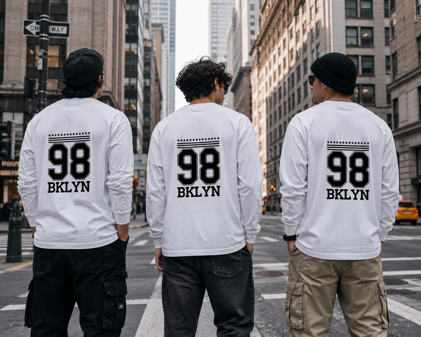 SK Originals 98 BKLYN Men's Full Sleeve T-Shirt | Premium Graphic Streetwear Tee