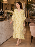 SK Originals Moroccan Luxe Kaftan | Premium Beige & Gold Designer Resort Wear Kaftan for Women