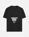Funny Introvert Tshirt Low Battery Social Energy