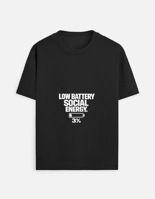 Funny Introvert Tshirt Low Battery Social Energy