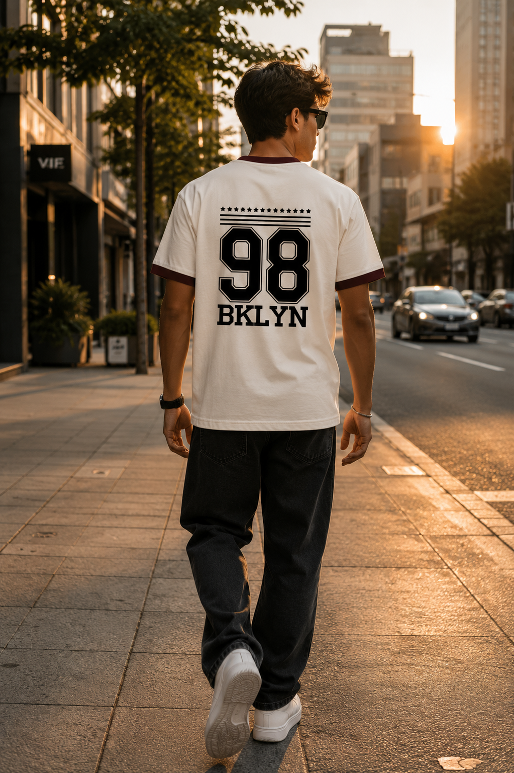 SK Originals 98 BKLYN Unisex Ringer T-Shirt | Premium Varsity Streetwear Tee
