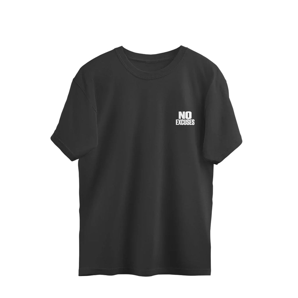 No Excuses Oversized Gym Tshirt Front View