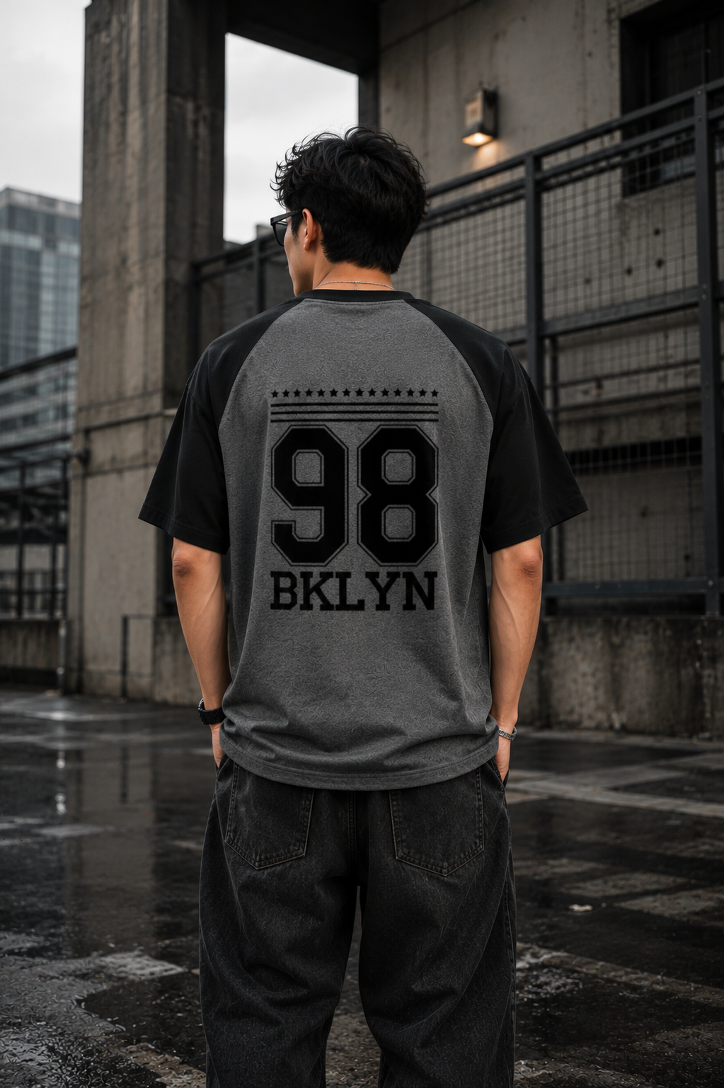 SK Originals 98 BKLYN Unisex Oversized Raglan T-Shirt | Premium Varsity Streetwear Tee