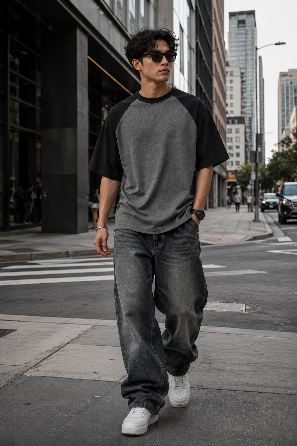 SK Originals 98 BKLYN Unisex Oversized Raglan T-Shirt | Premium Varsity Streetwear Tee