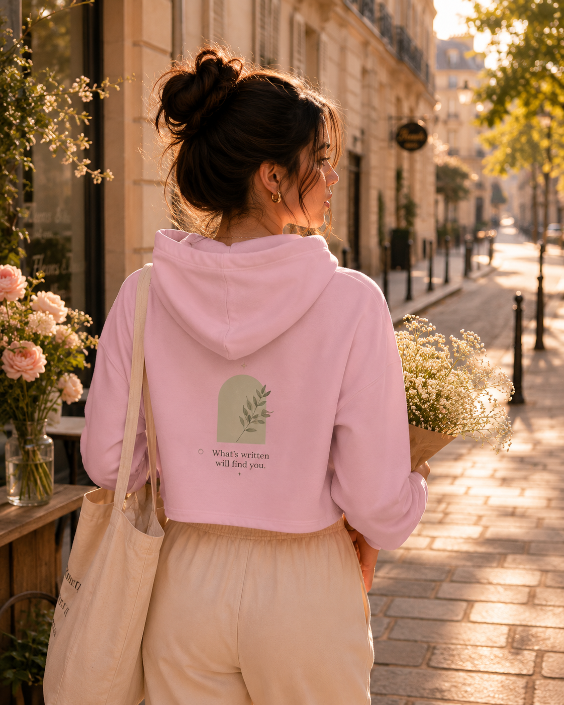 Qadr Minimalist Faith Cropped Hoodie for Women | Islamic Aesthetic Hoodie | Modest Streetwear