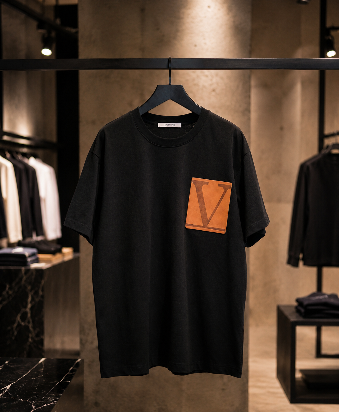 Valentino Printed Men's Black T-Shirt | Premium Graphic Cotton Tee | SK Originals