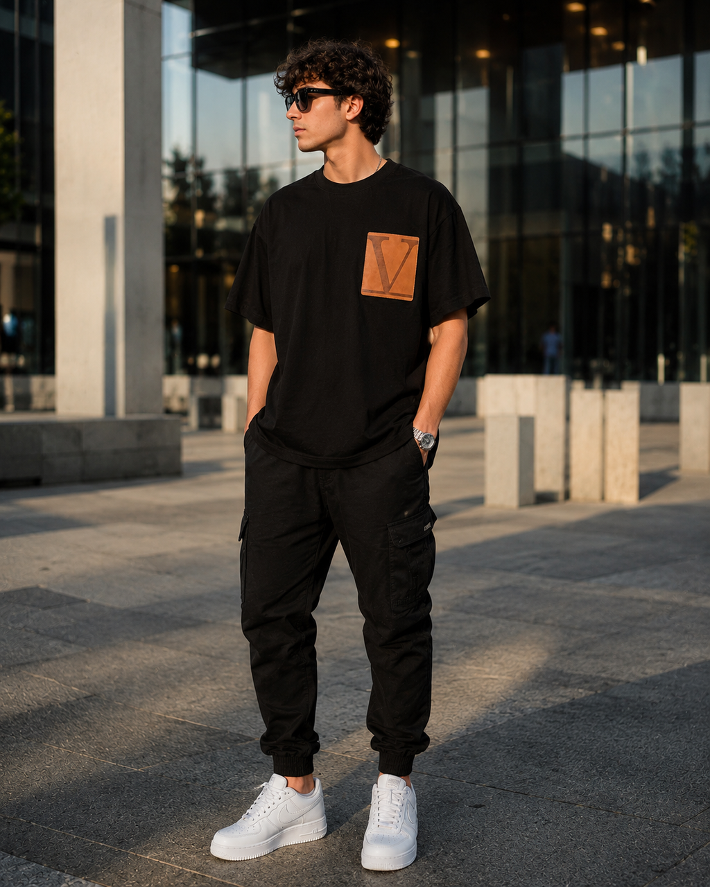 Valentino Printed Men's Black T-Shirt | Premium Graphic Cotton Tee | SK Originals