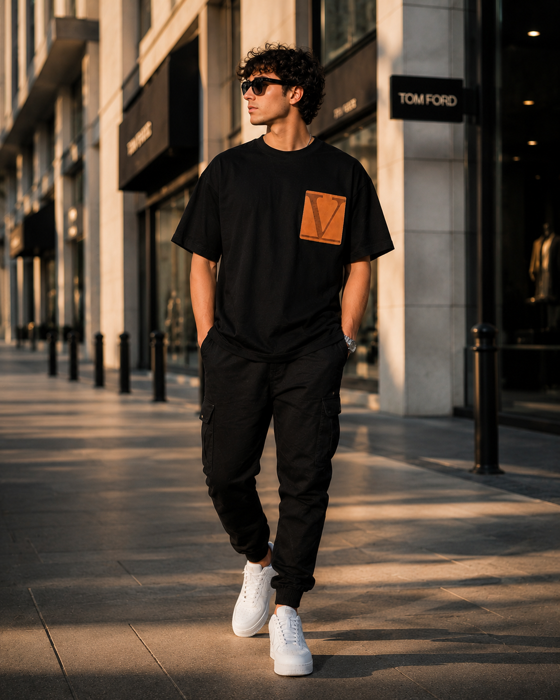 Valentino Printed Men's Black T-Shirt | Premium Graphic Cotton Tee | SK Originals