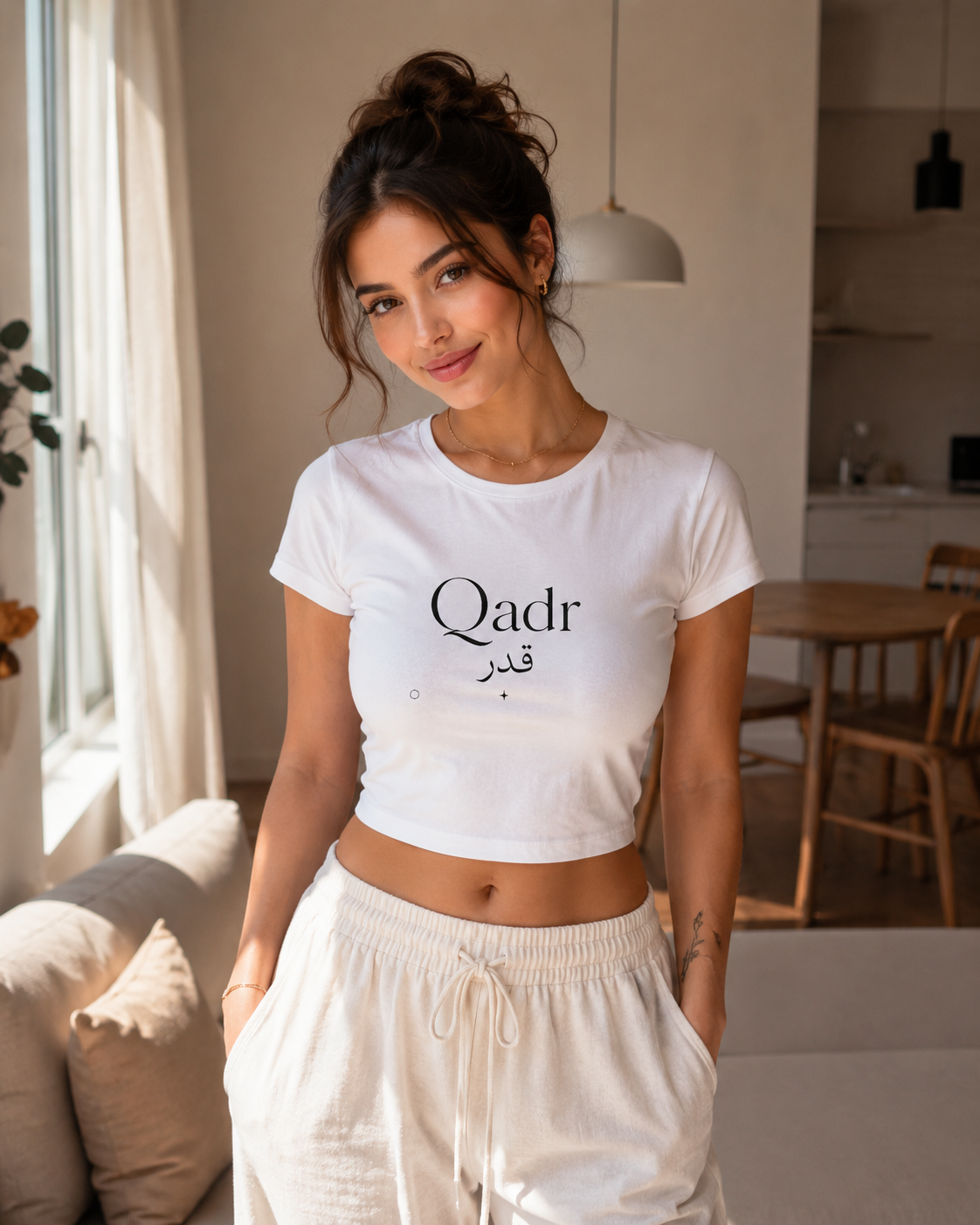 Qadr | قدر Minimalist Faith Crop Top for Women – What's Written Will Find You