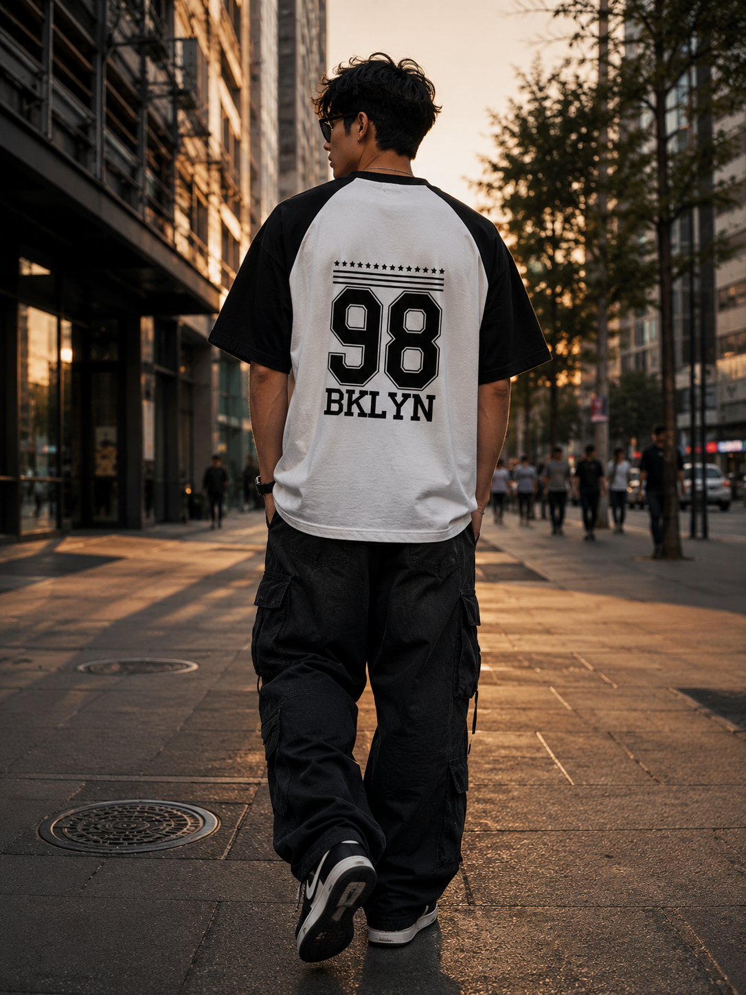 SK Originals 98 BKLYN Unisex Oversized Raglan T-Shirt | Premium Varsity Streetwear Tee