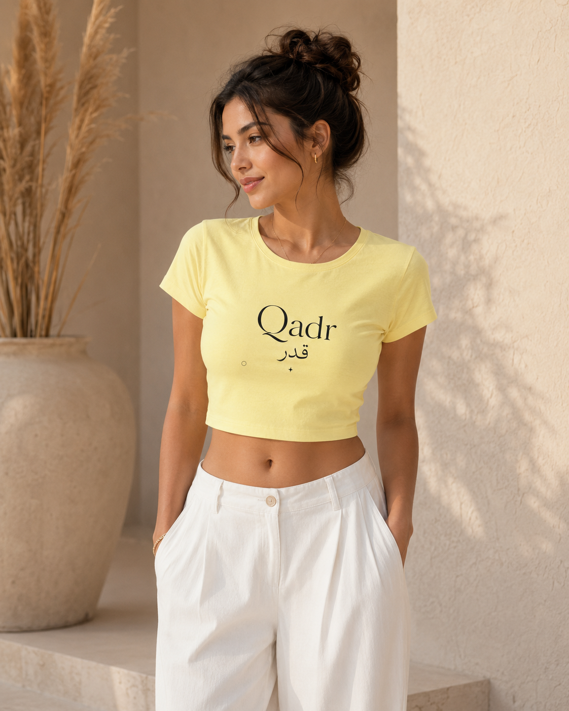 Qadr | قدر Minimalist Faith Crop Top for Women – What's Written Will Find You